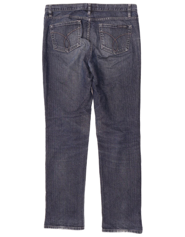 Calvin Klein Damen Straight Jeans US 10 Medium W30 L32 Marineblaue Baumwolle