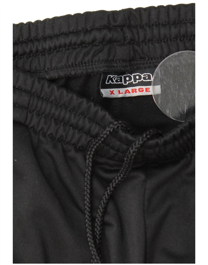 KAPPA Herren Grafik-Trainingshose, Jogginghose, XL, Schwarz, Polyester
