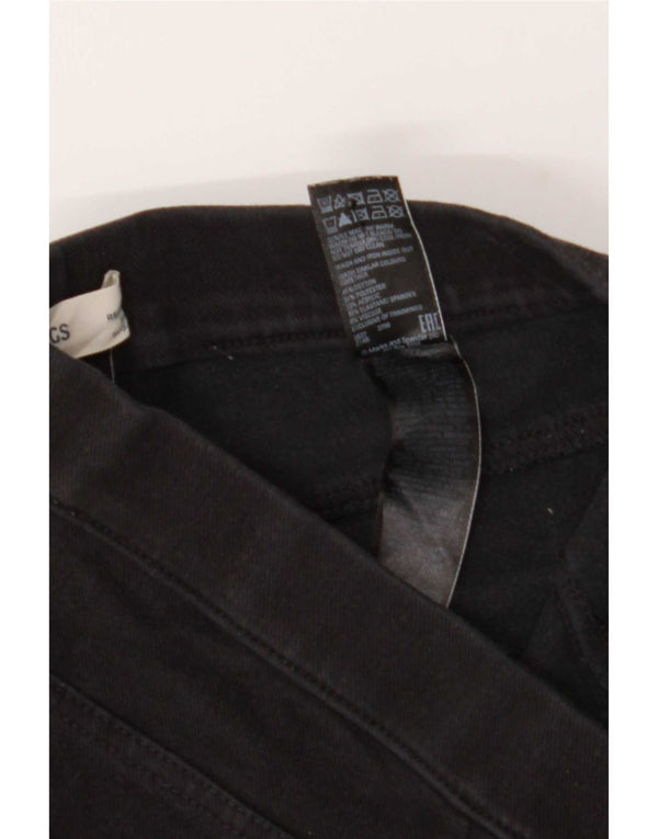 Marks & Spencer Damen Jegging-Jeans UK 12 Medium W28 L28 Schwarze Baumwolle