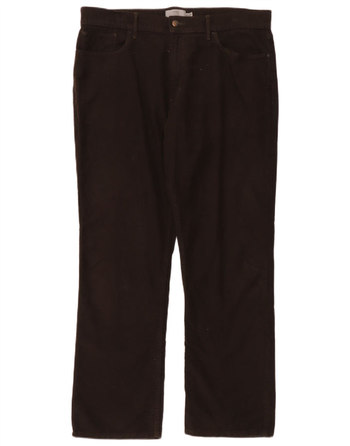 Marks & Spencer Herren-Jeans, reguläre Passform, gerade Passform, W36 L29, braun, Baumwolle