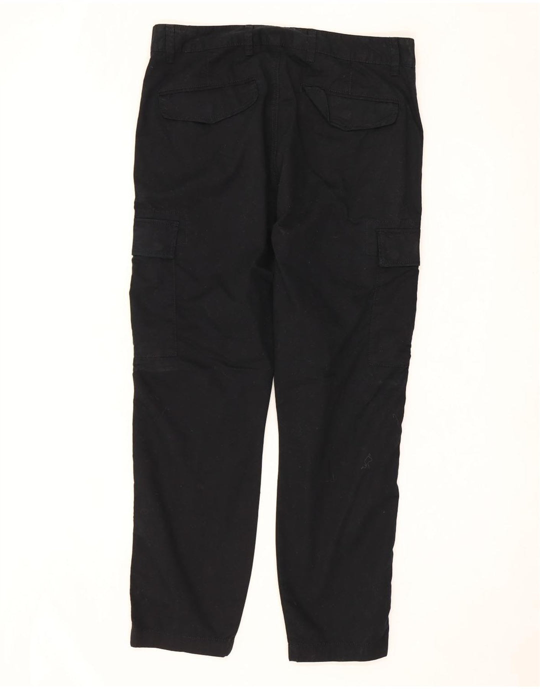 MARKS & SPENCER Gerade Herren-Cargohose, W34, L29, schwarze Baumwolle
