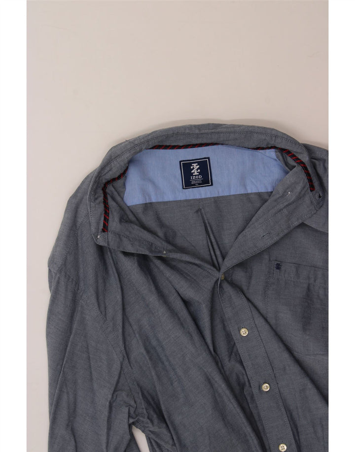 IZOD Mens Shirt 2XL Grey Cotton Vintage Izod and Second-Hand Izod from Messina Hembry 
