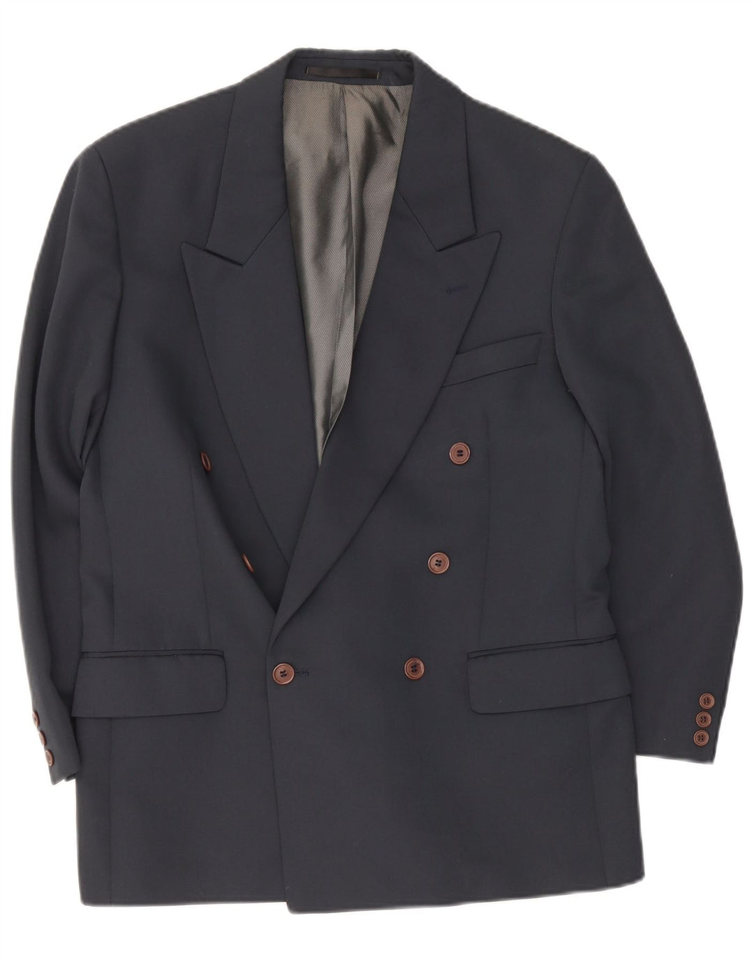 Renato Cavalli Zweireihiger Herren-Blazer, UK-Gr. 38, mittleres Marineblau
