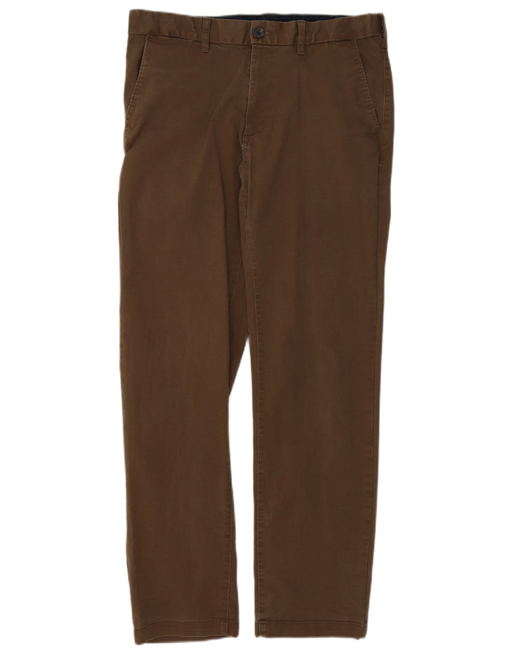 Marks & Spencer Herren-Chinohose mit normaler Passform, B36 L33, braune Baumwolle