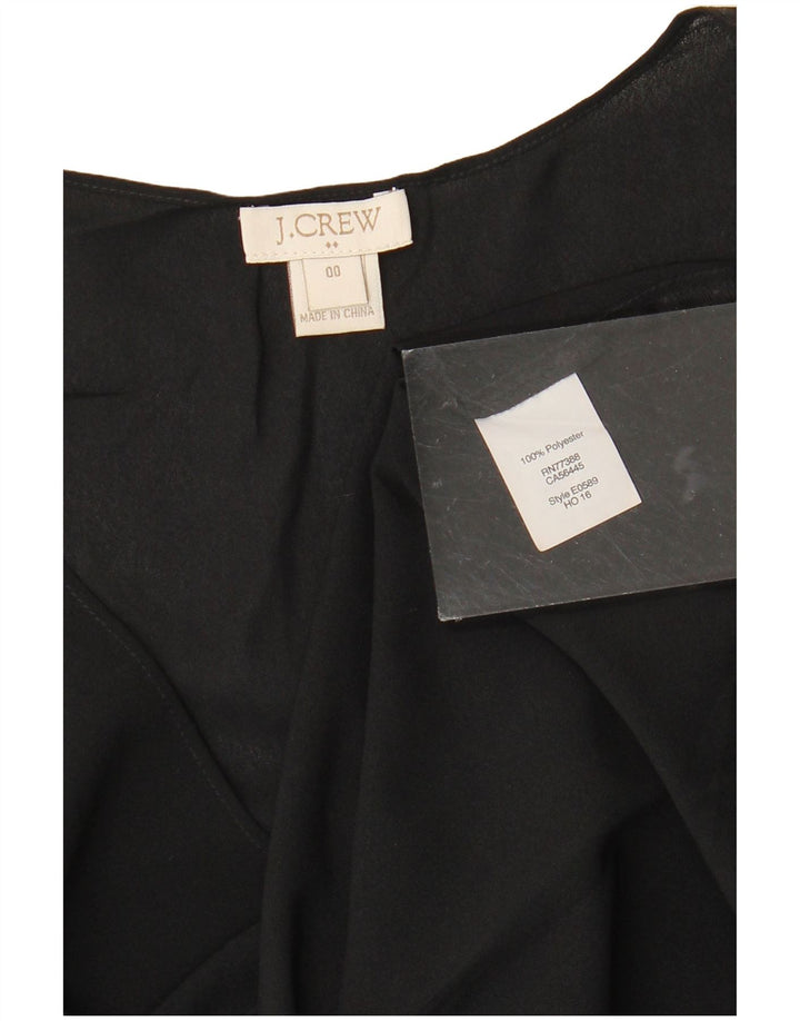 J. CREW Ärmelloses Damen-Blusenoberteil US 00 2XS Schwarz Polyester