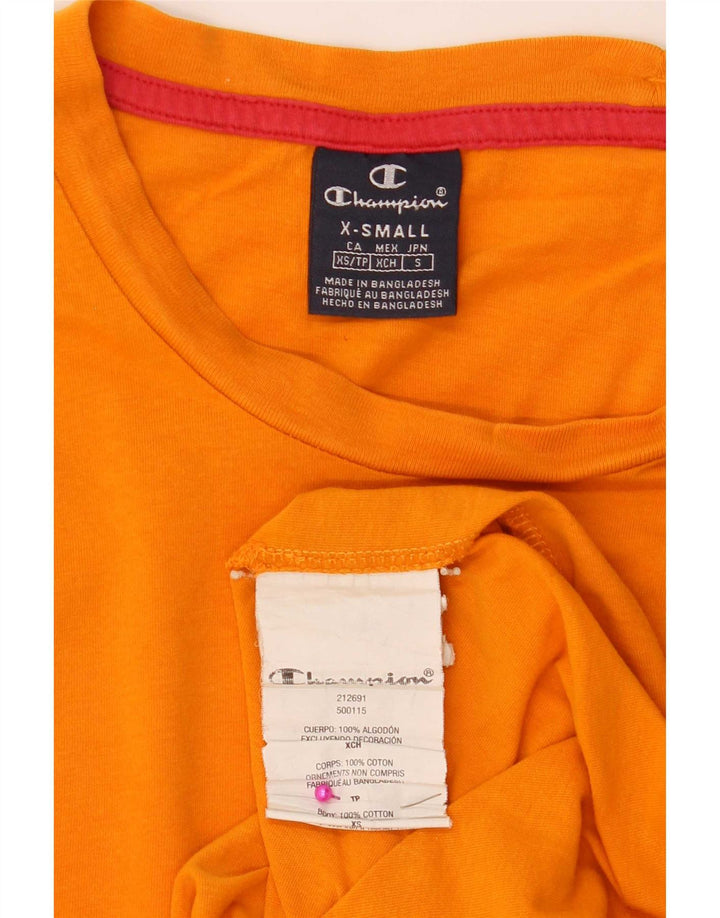 Champion Herren T-Shirt Top XS Orange Baumwolle