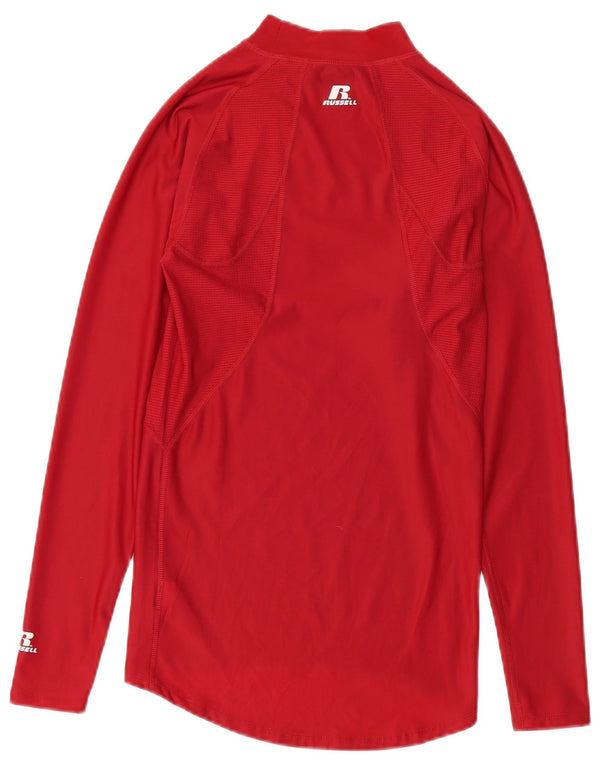 Russell Athletic Mens Dri-Power Top Long Sleeve Large Red Polyester