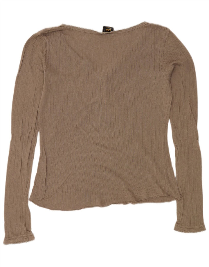 Lee Damen Top Langarm UK 14 Large Beige