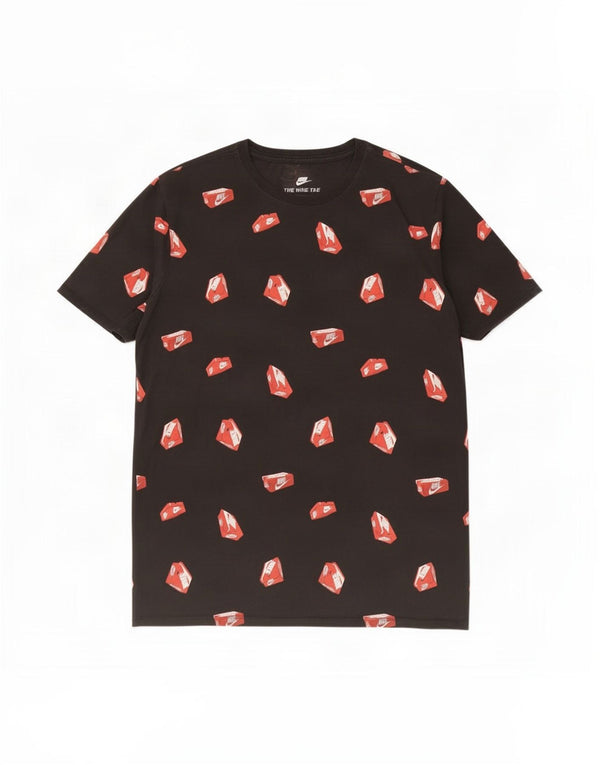 Nike Mens Graphic T-Shirt Top Large Black Cotton