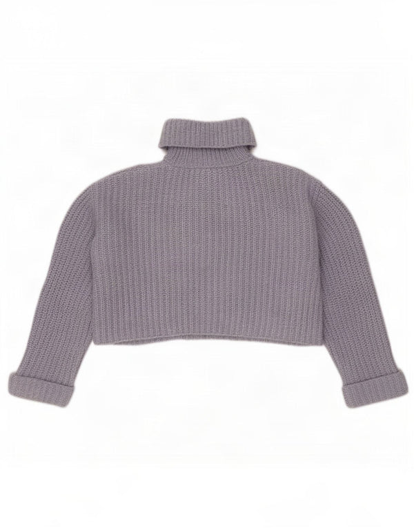 Zara Crop Rollkragenpullover für Mädchen, 11–12 Jahre, Marineblau
