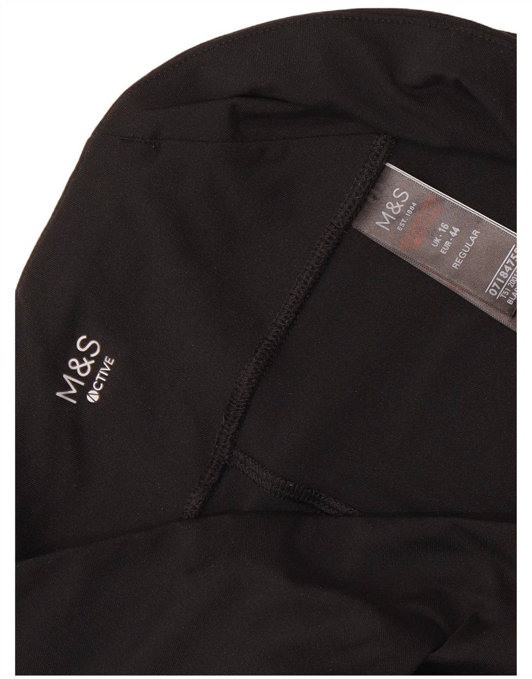 MARKS & SPENCER Damen Sportshorts mit normaler Passform, UK 16, Größe L, Schwarz