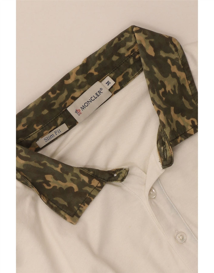 Moncler Herren Slim Fit Poloshirt Mittelweiße Tarnung