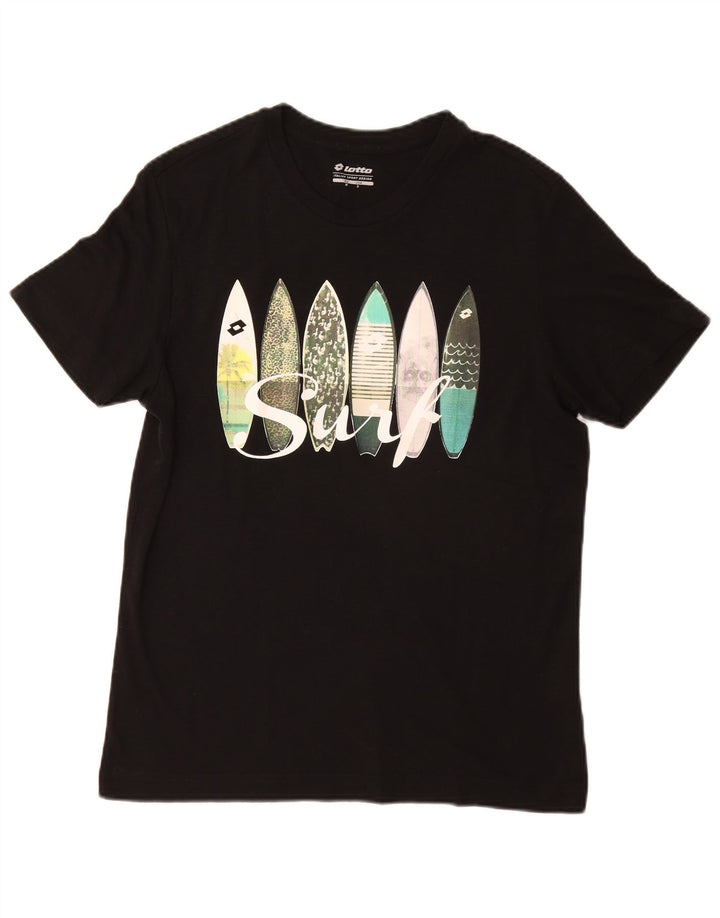 LOTTO Grafik-T-Shirt für Damen, UK 10, Größe S, Schwarz, Polyester