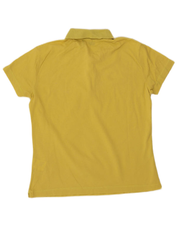 SERGIO TACCHINI Womens Polo Shirt UK 18 XL Yellow Cotton