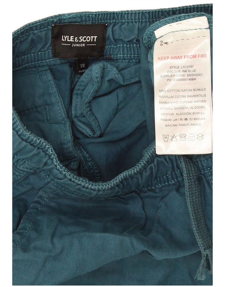 Lyle & Scott Sportshorts für Jungen, 7–8 Jahre, blaue Baumwolle