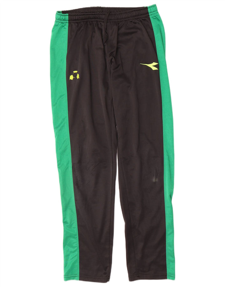 DIADORA Herren-Trainingshose, groß, schwarzes Colourblock-Polyester