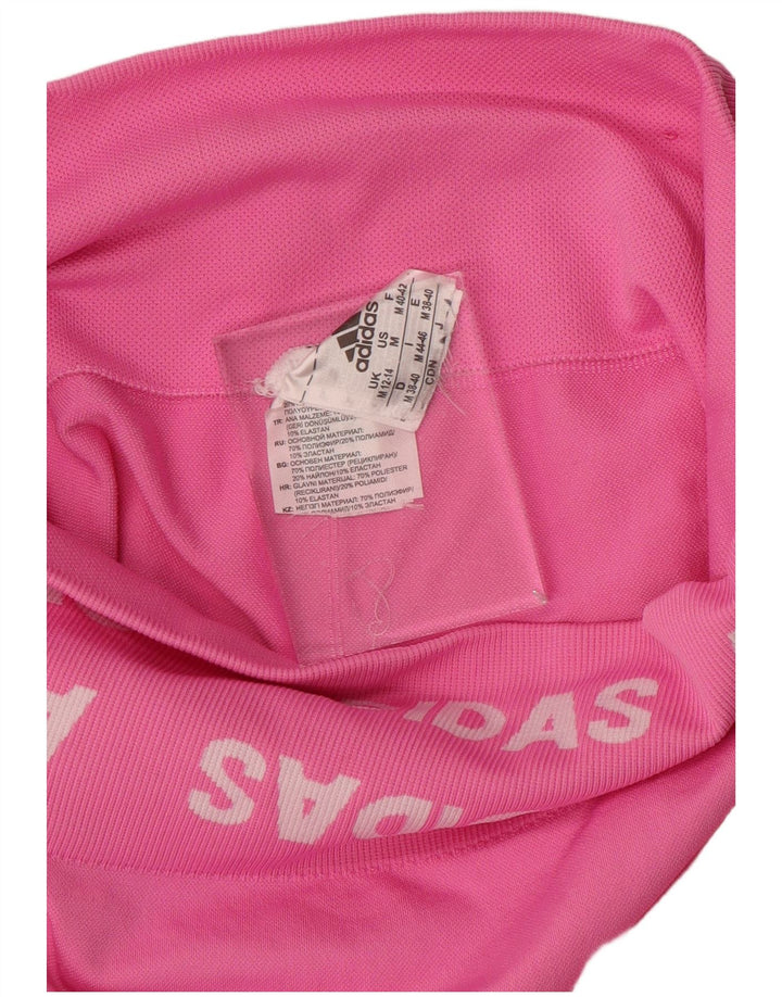 ADIDAS Damen Graphic Leggings UK 12/14 Mittelrosa Polyester