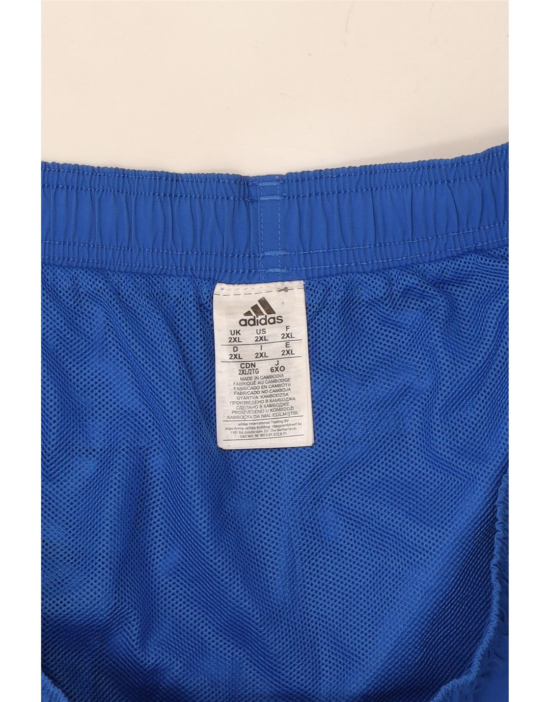 ADIDAS Mens Sport Shorts 2XL Blue Nylon Vintage Adidas and Second-Hand Adidas from Messina Hembry 