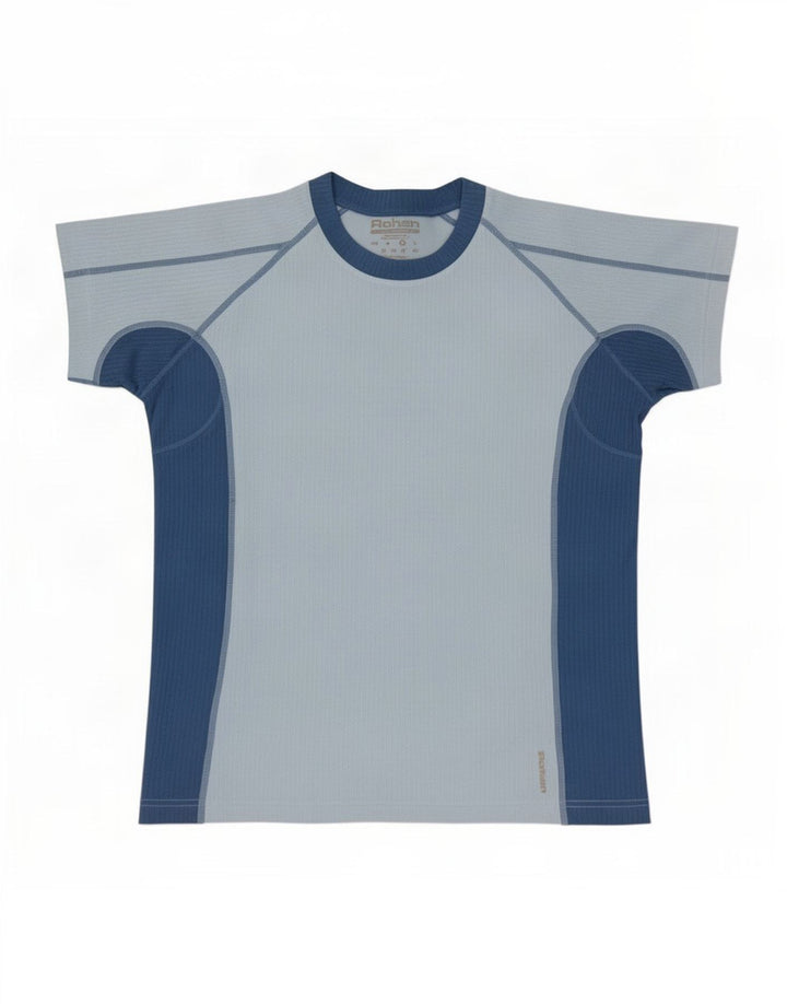 Rohan Herren-T-Shirt-Oberteil, mittelblau, Farbblock
