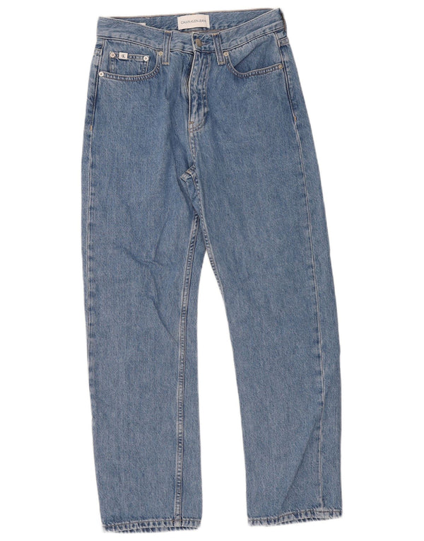 Calvin Klein Damen Straight Jeans W27 L28 Blaue Baumwolle