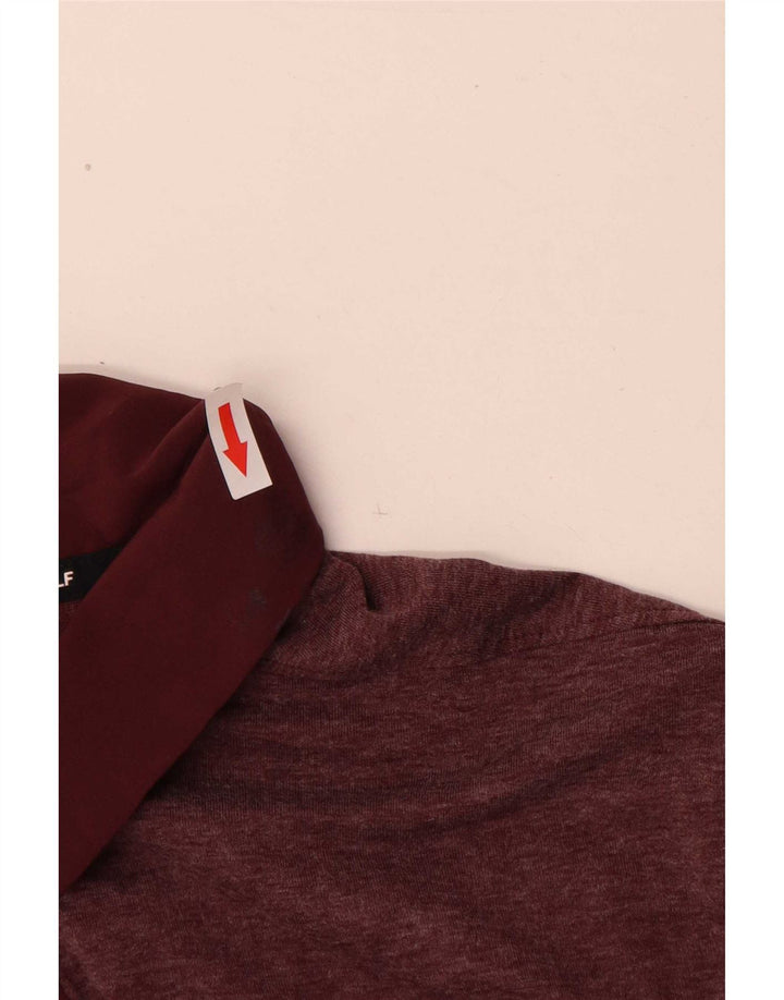 Nike Herren-Golf-Langarm-Poloshirt, mittleres Burgunderrot, Polyester
