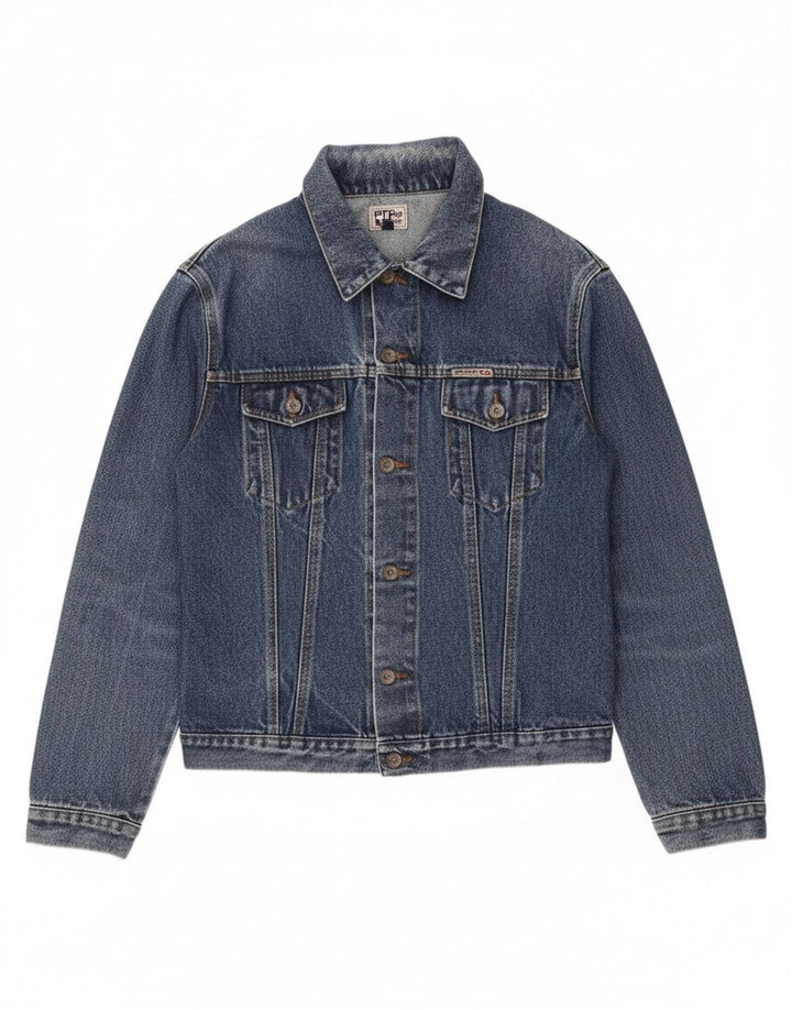 VINTAGE Mens Denim Jacket UK 38 Medium Blue