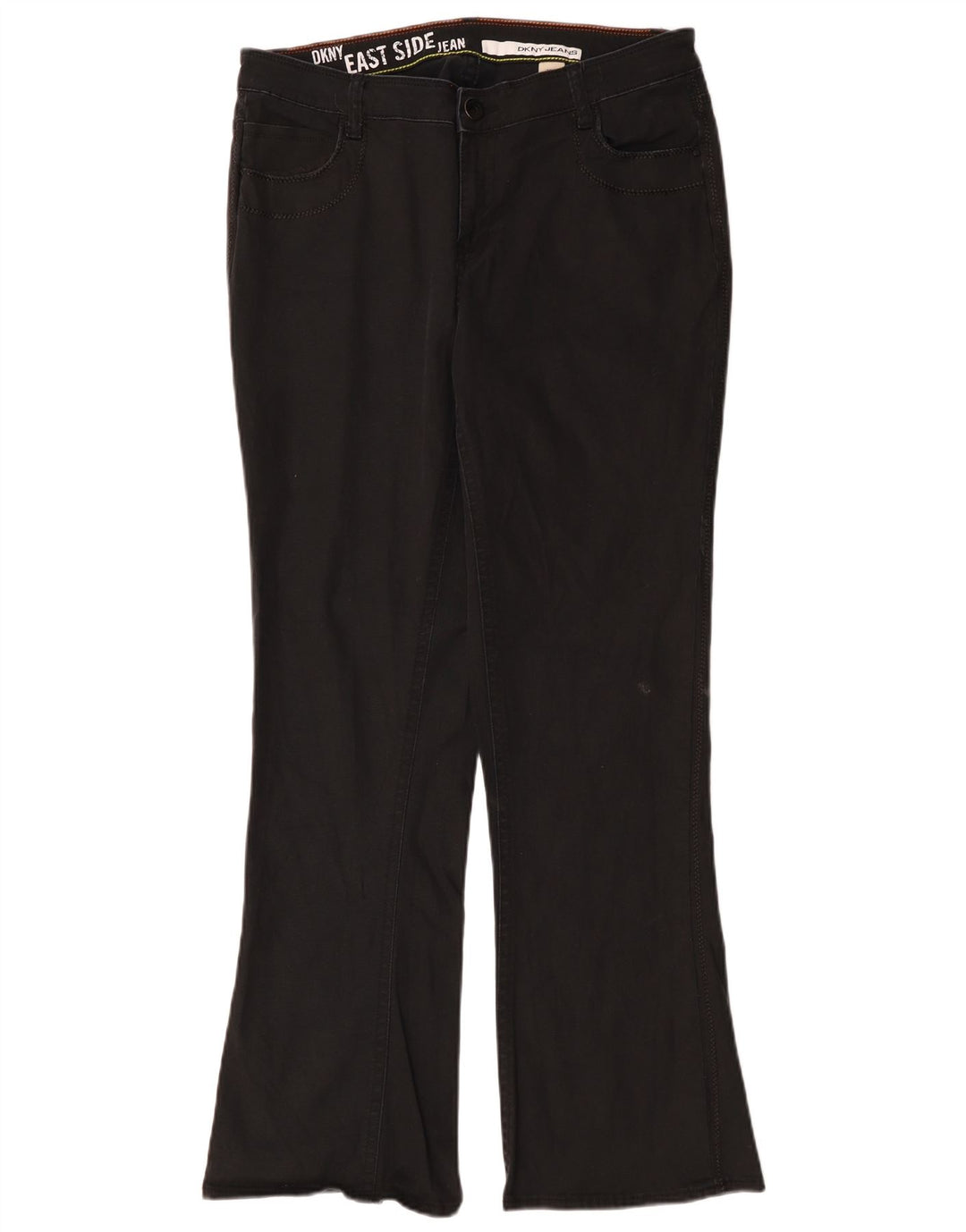 Dkny Damen Bootcut Jeans US 16 2XL W32 L31 Schwarze Baumwolle