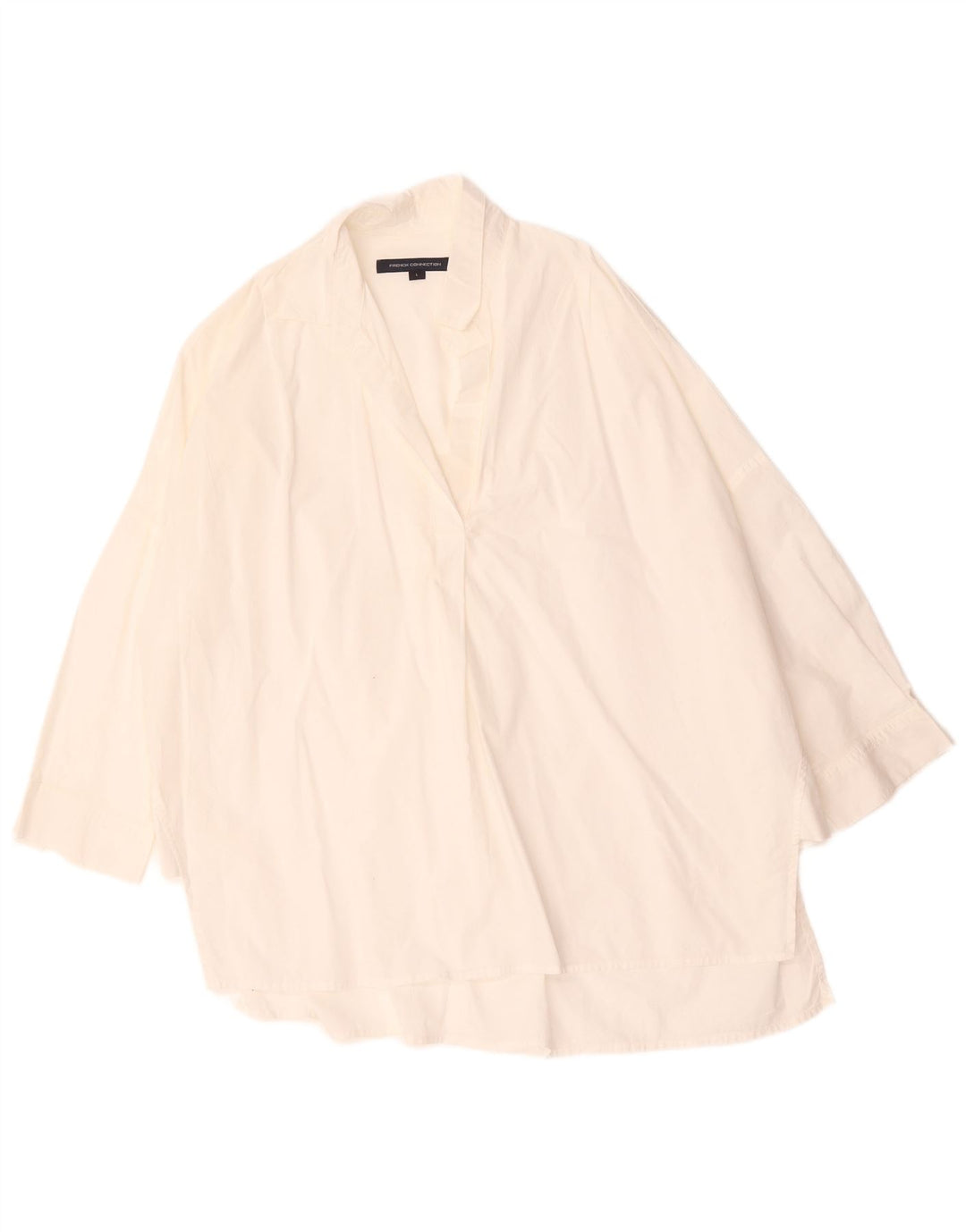 French Connection Damen-Pullovershirt mit 3/4-Ärmeln, UK-Größe 40, Größe L, Weiß