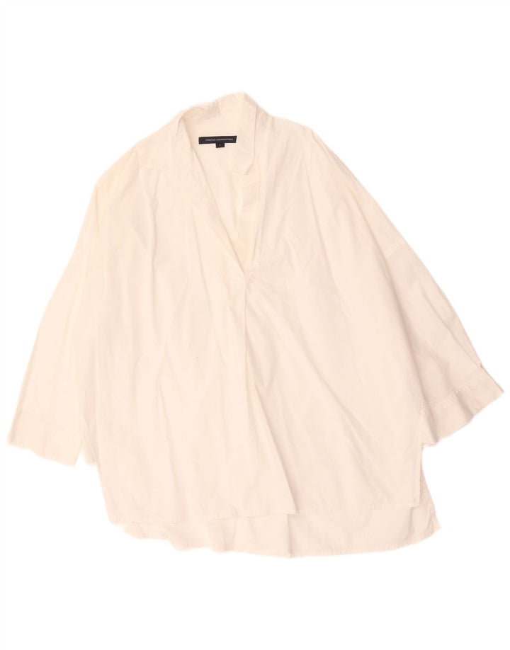 French Connection Damen-Pullovershirt mit 3/4-Ärmeln, UK-Größe 40, Größe L, Weiß