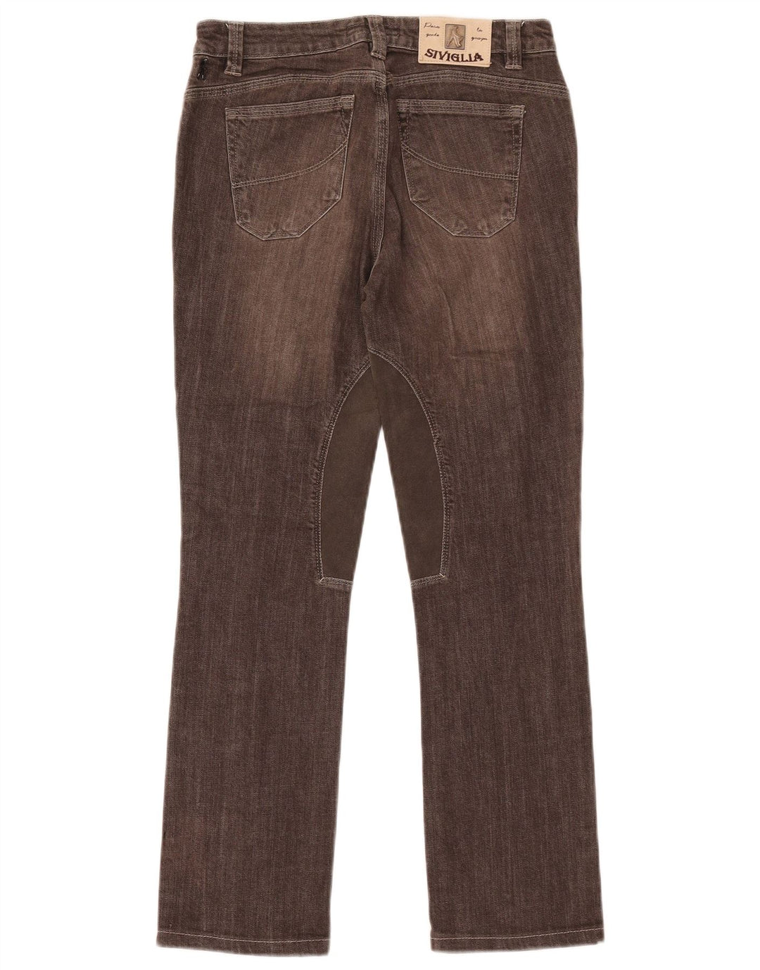 SIVIGLIA Damen Straight Jeans W30 L27 Braune Baumwolle