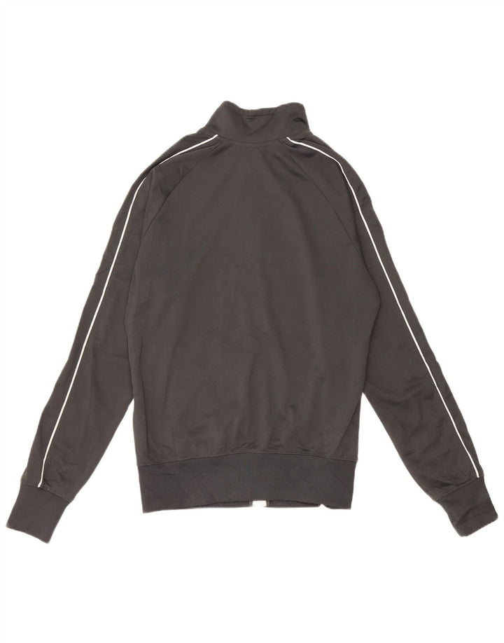 NIKE Damen-Trainingsanzugoberteil mit Grafik, UK 14, mittelgraues Polyester