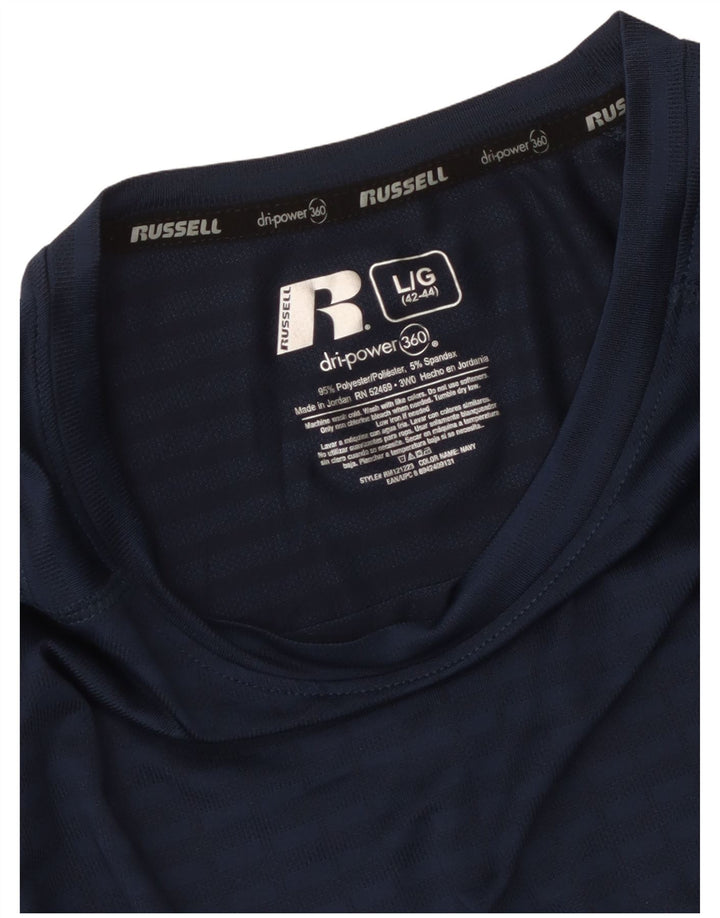 Russell Athletic Herren-T-Shirt, groß, marineblau, gestreift, Polyester