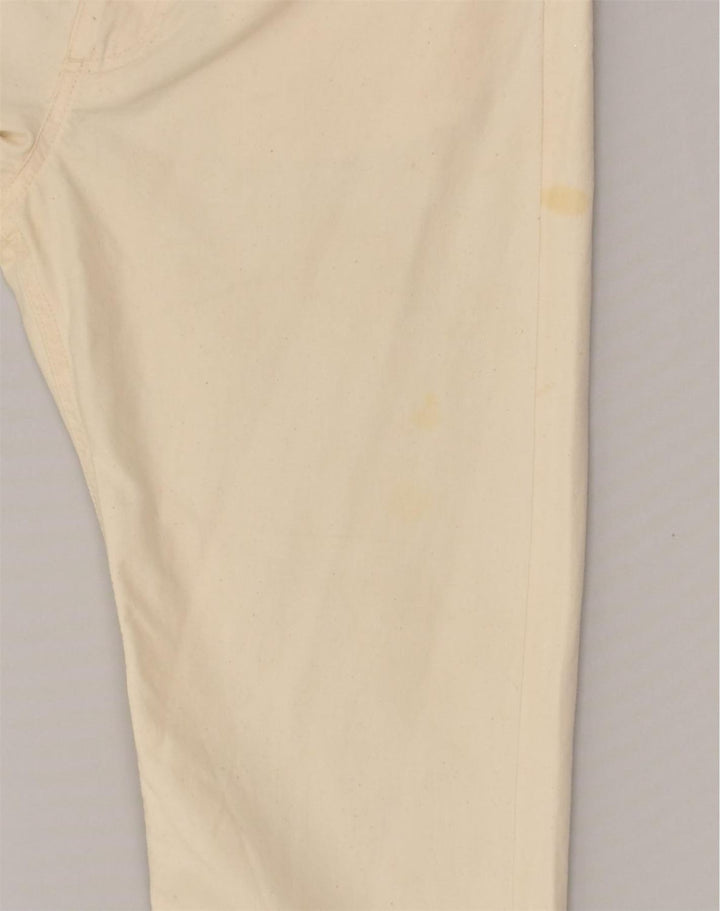 MARLBORO Womens Slim Fit Casual Trousers W30 L29 White Cotton | Vintage Marlboro | Thrift | Second-Hand Marlboro | Used Clothing | Messina Hembry 