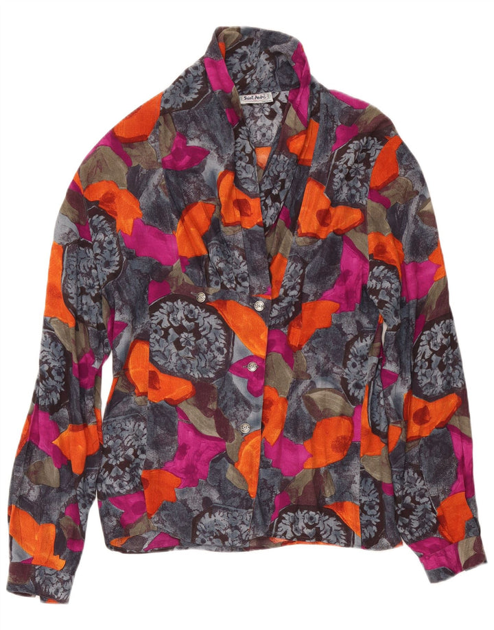 Saint Andrews Damen-Hemdbluse, Größe M, mehrfarbig, Blumenmuster, Viskose, UK 44