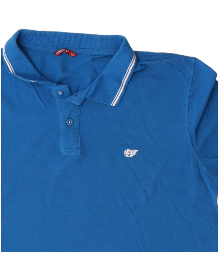 Carrera Herren Poloshirt XL Blau Baumwolle