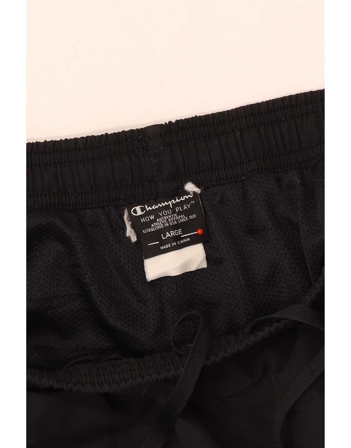Champion Herren-Trainingshose mit Grafik, Größe L, Schwarz