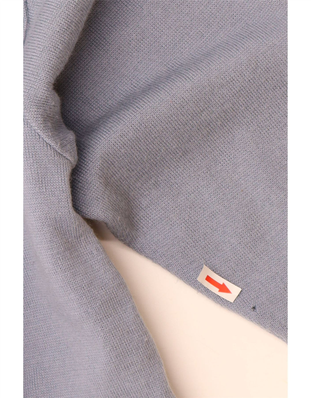 Gabicci Herren-Pullover mit V-Ausschnitt aus mittelblauer, gestreifter Wolle