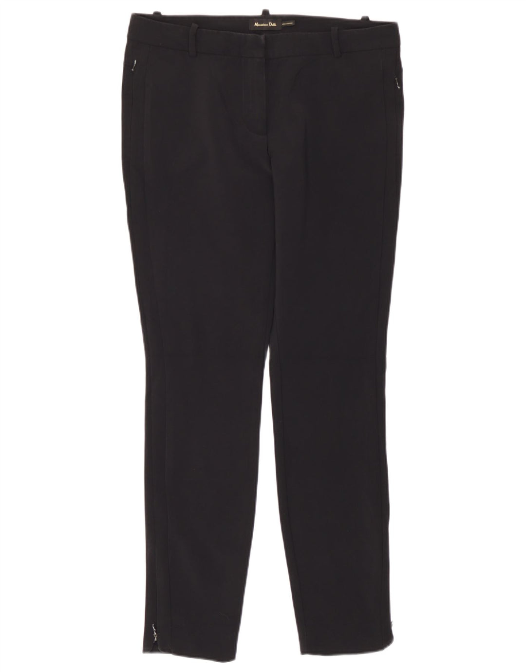 Massimo Dutti Damen Röhrenhose W30 L28 Schwarz Polyamid
