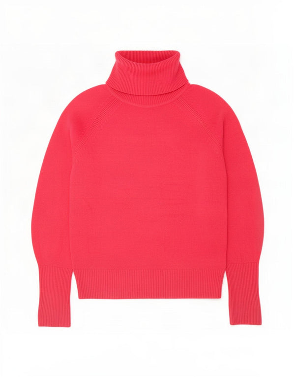 Marks & Spencer Damen Crop Rollkragenpullover Pullover UK 10 Small Pink