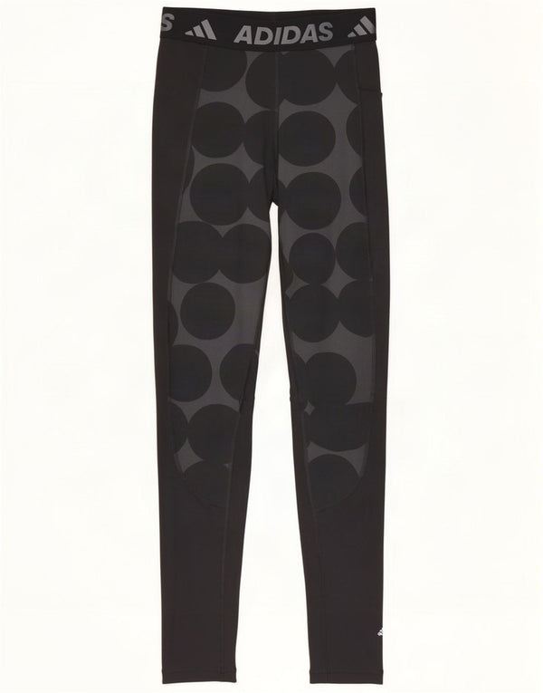 Adidas Damen Marimekko Graphic Leggings UK 8/10 Small Black Polka Dot