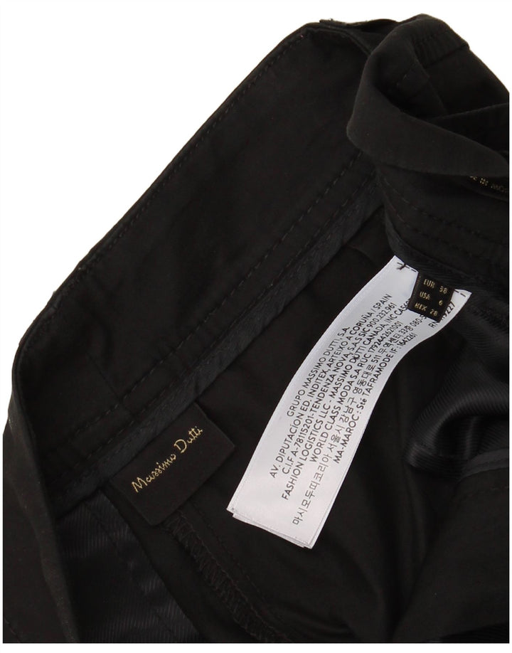 MASSIMO DUTTI Damen-Chinohose mit lockerer Passform, EU 38, Größe S, W28, L26, Schwarz