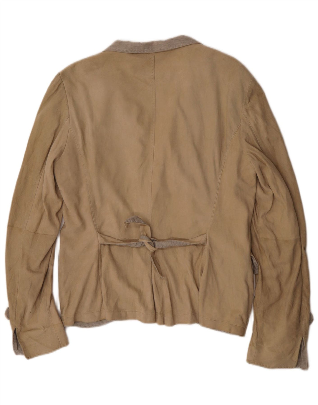 Brunello Cucinelli Damen 1-Knopf-Blazerjacke UK 12 Mittelbeige Klassisch