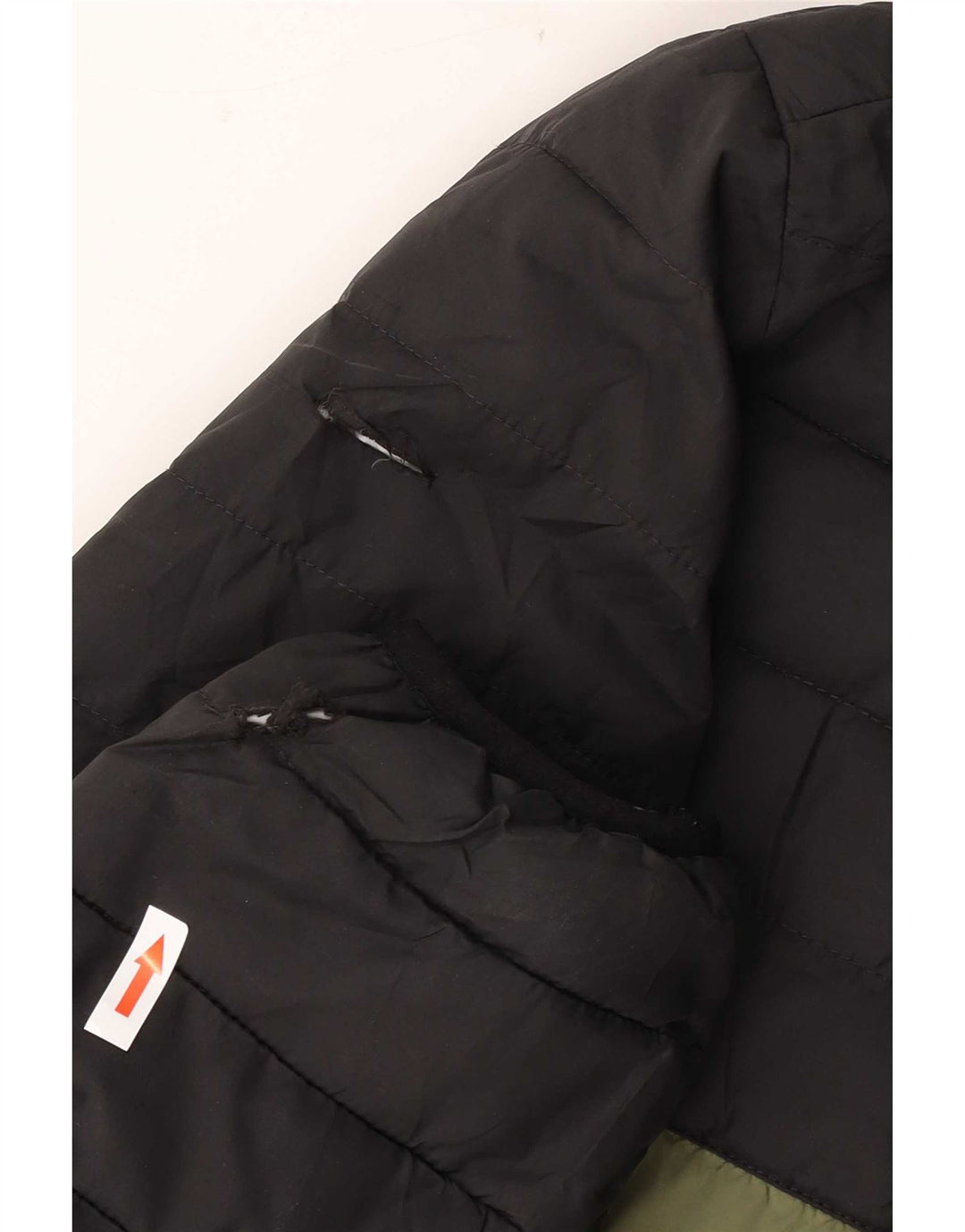 Quiksilver wattierte Herrenjacke mit Kapuze, UK 38, Mittelgrün, Farbblock