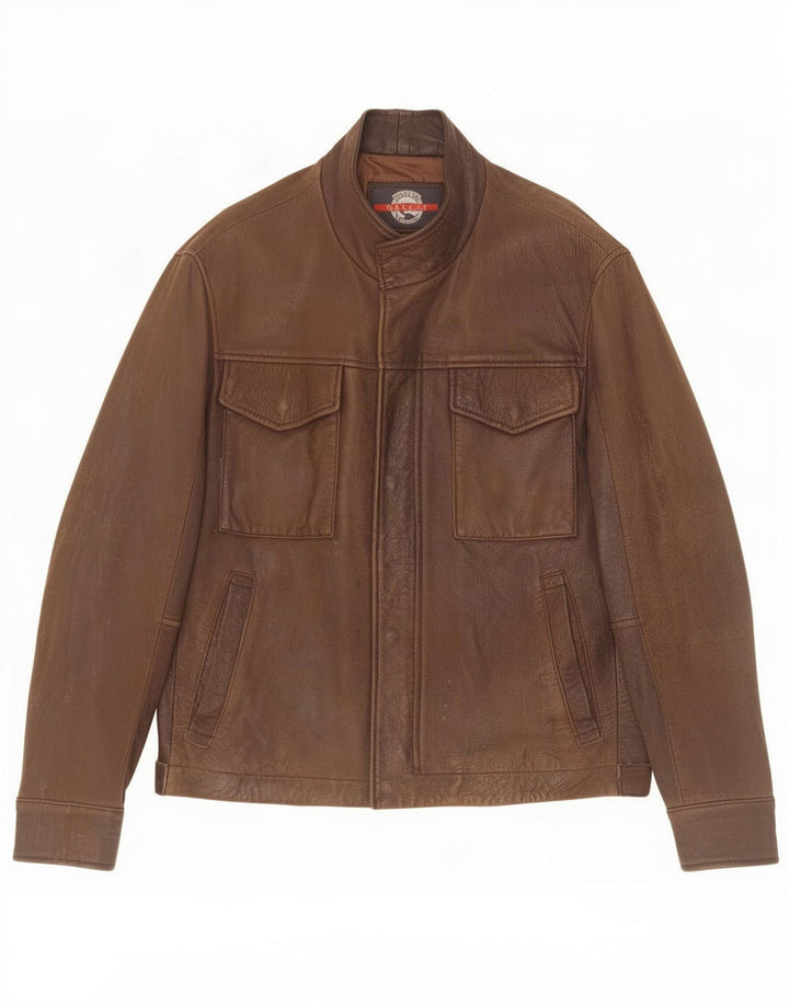 Dallas Herren Lederjacke IT 50 Large Braun