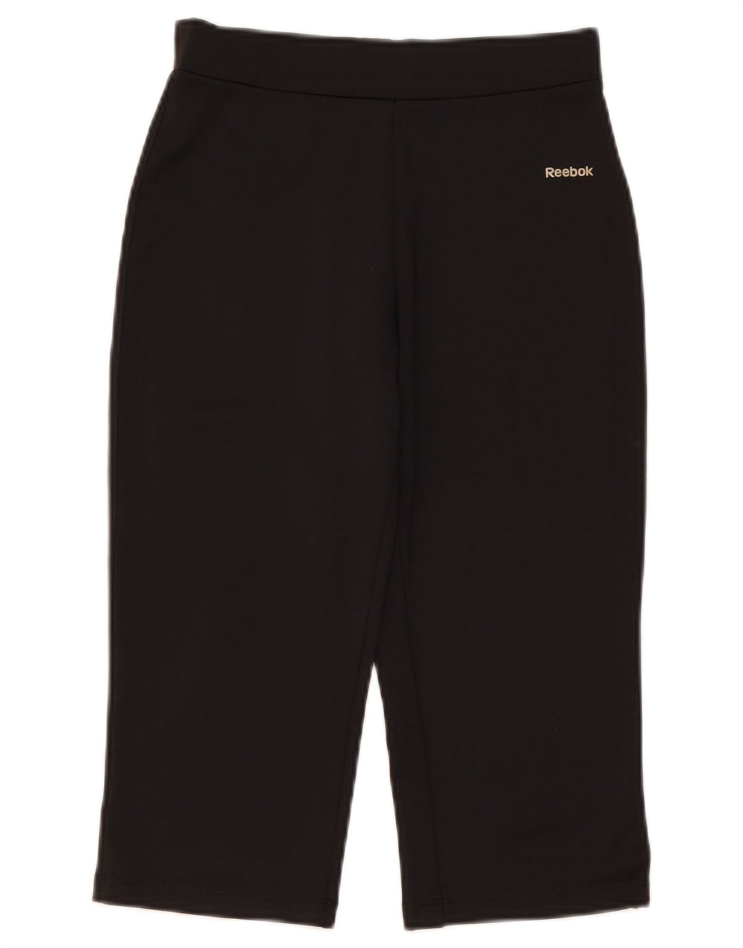 Reebok Damen Capri-Trainingshose, Größe S, W26, L18, Schwarz, Polyester