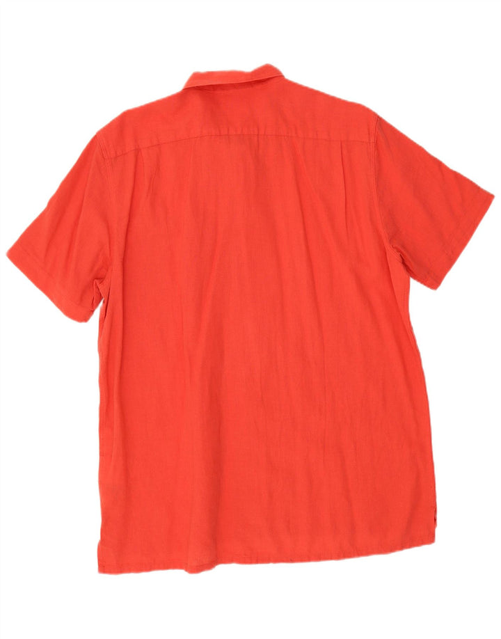 Levi's Herren-Kurzarmhemd, groß, rotes Leinen
