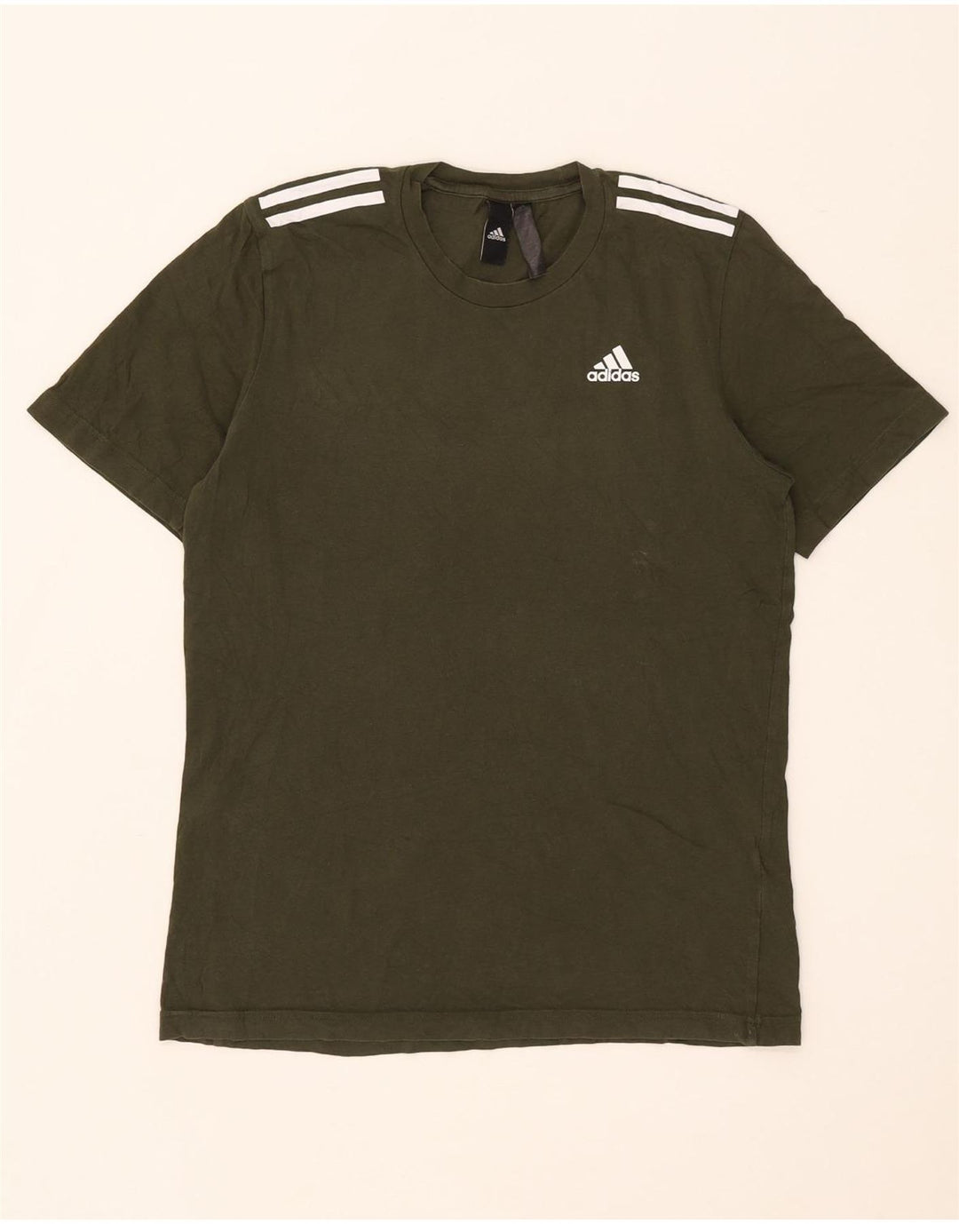 Adidas Herren T-Shirt Top Small Khaki Baumwolle