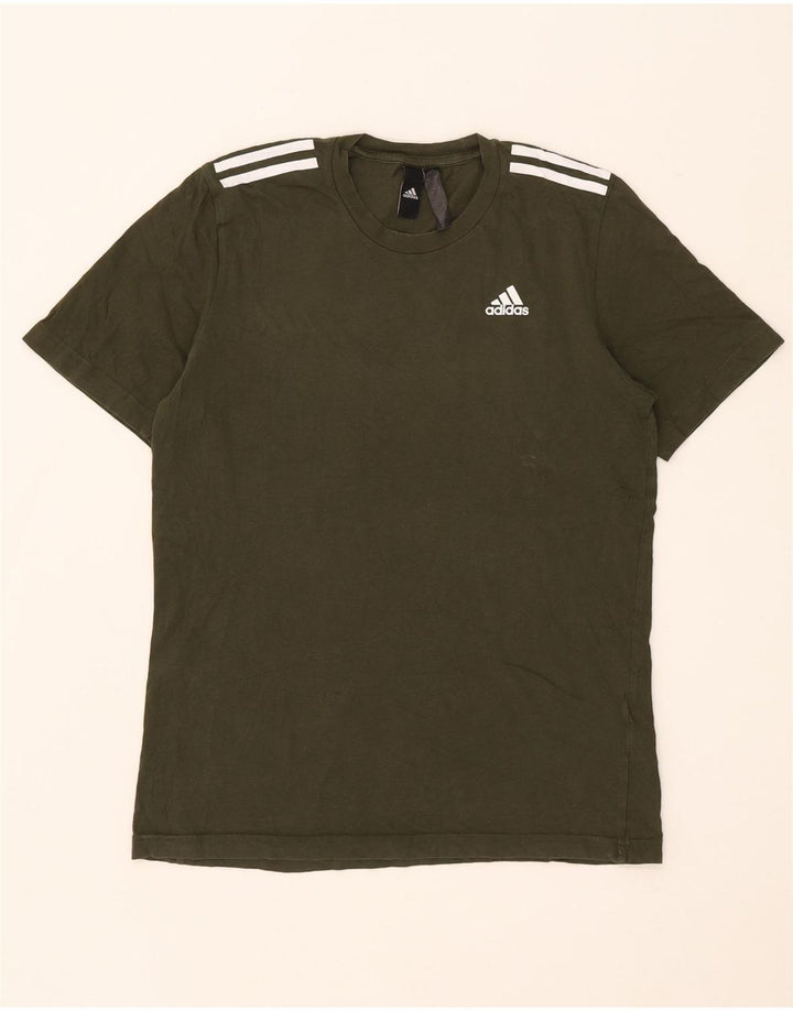 Adidas Herren T-Shirt Top Small Khaki Baumwolle