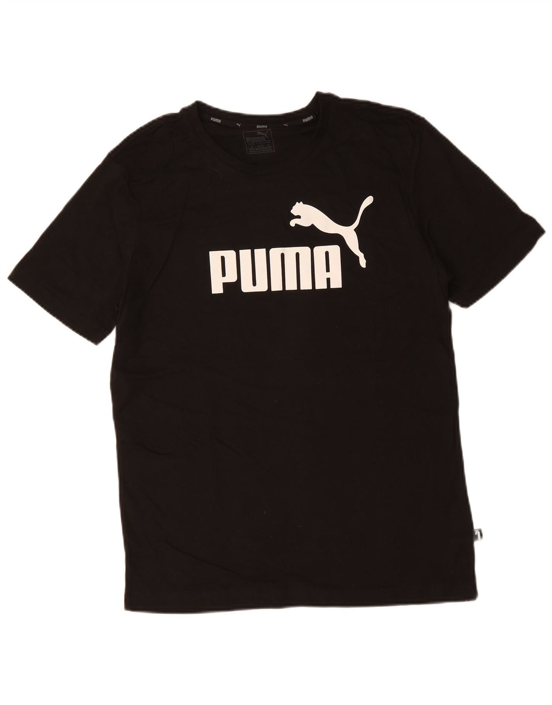 PUMA Herren Grafik T-Shirt Top Medium Schwarz Baumwolle