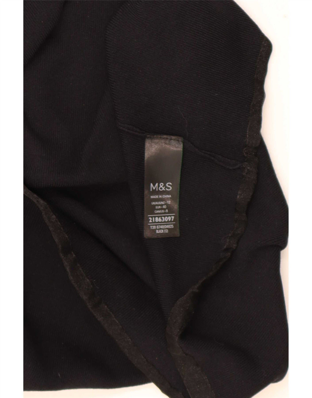Marks & Spencer Damen Weste Top UK 12 Mittelschwarze Viskose